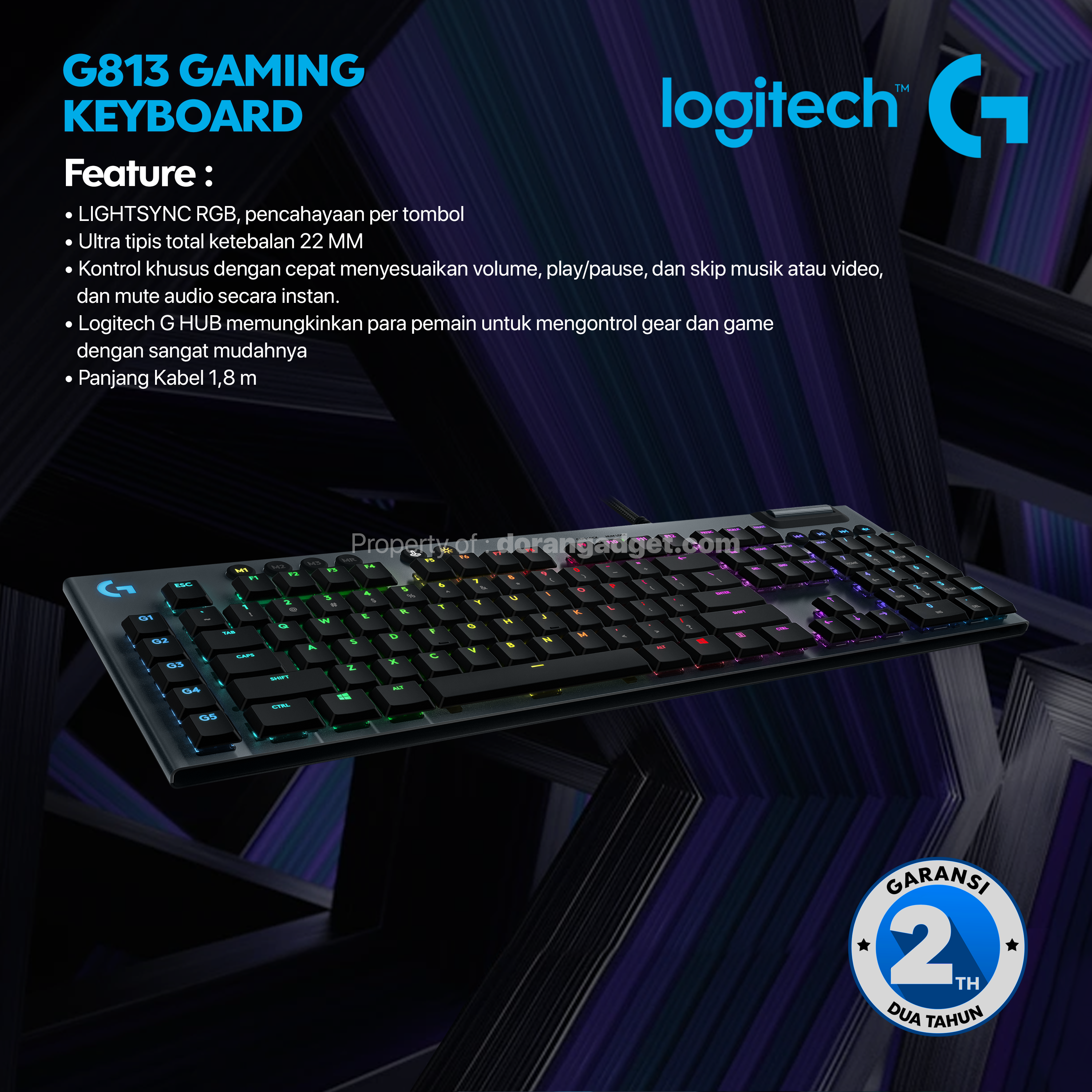 logitech-g813-mechanical-keyboard-gaming-clicky